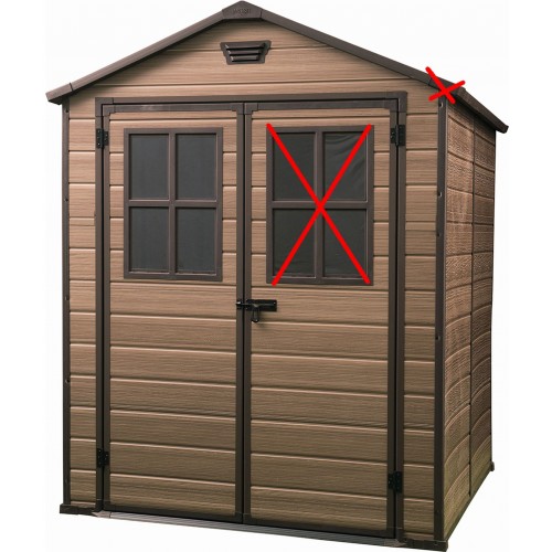 VÝPRODEJ KETER SCALA 6 x 8 zahradní domek, 185 x 237 x 227 cm, světle hnědá 17202394 CHYBÍ JEDNO OKNO A JEDEN DÍL rc!!!!