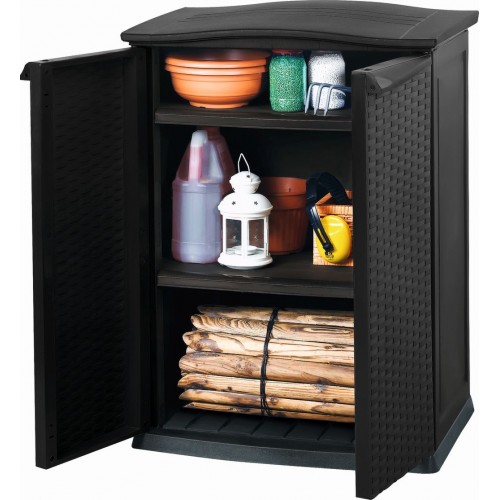 KETER RATTAN STYLE BASE SHED Úložná skříň, 70 x 50 x 92 cm, antracit 17190095