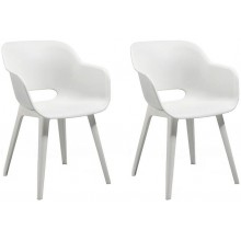 KETER AKOLA Židle 2 ks, 56,5 x 55 x 80 cm, bílá 17207305