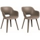 KETER AKOLA Židle 2 ks, 56,5 x 55 x 80 cm, cappuccino 17207305