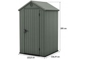 KETER DARWIN 4 x 4 zahradní domek, 125,8 x 116,37 x 205 cm, zelený 17212741