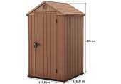KETER DARWIN 4 x 4 zahradní domek, 125,8 x 116,37 x 205 cm, hnědý 17212741
