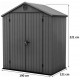 KETER DARWIN 6 x 4 zahradní domek, 190 x 121 x 221 cm, šedý 17210351