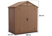 KETER DARWIN 6 x 4 zahradní domek, 190 x 121 x 221 cm, hnědý 17210351