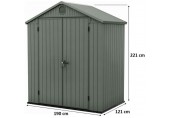 KETER DARWIN 6 x 4 zahradní domek, 190 x 121 x 221 cm, zelený 17210351