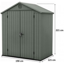 KETER DARWIN 6 x 4 zahradní domek, 190 x 121 x 221 cm, zelený 17210351