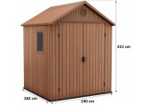 KETER DARWIN 6 x 6 zahradní domek, 190 x 182 x 221 cm, hnědý 17210353