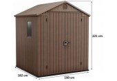 KETER DARWIN 6 x 6 zahradní domek, 190 x 182 x 221 cm, hnědý 17210353