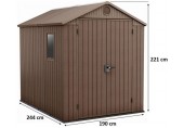 KETER DARWIN 6 x 8 zahradní domek, 190 x 244 x 221 cm, hnědý 17210355