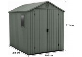 KETER DARWIN 6 x 8 zahradní domek, 190 x 244 x 221 cm, zelený 17210355