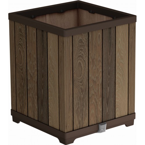 KETER DECO SQUARE TALL Květináč, 45,5 x 45,5 x 55 cm, walnut 17213623