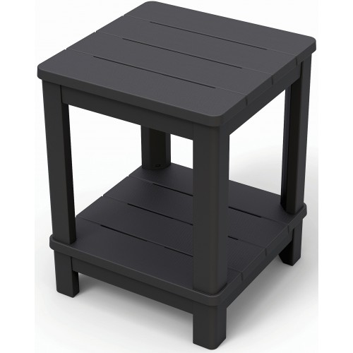 KETER DELUXE Odkládací stolek vysoký, 40,5 x 40,5 x 52 cm, grafit 17211458