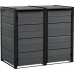 KETER HIDE AWAY 2x240L Skříňka na popelnice, 138,1 x 84,3 x 121,2 cm, šedá 17213790