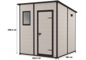 BAZAR KETER MANOR PENT 6 x 6 zahradní domek, 183,5 x 185 x 200,5 cm, béžová 17208243 POŠKOZENÝ OBAL, OHNUTÉ DÍLY!!