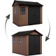 KETER NEWTON PLUS WIDE 9 x 7,5 zahradní domek, 230 x 287 x 246 cm, hnědý 17212879