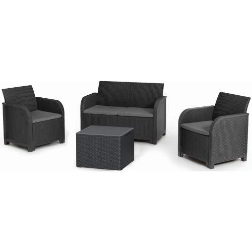 KETER ROSALIE Set zahradní s úložným stolem, grafit/šedá 17212058 KETER ROSALIE Set zahradní s úložným stolem, grafit/šedá 17212058