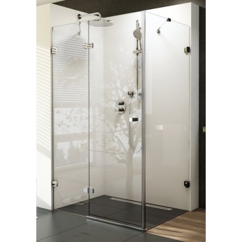 RAVAK BRILLIANT BSDPS-110/80 L sprchové dveře dvojdílné a stěna transparent 0ULD4A00Z1