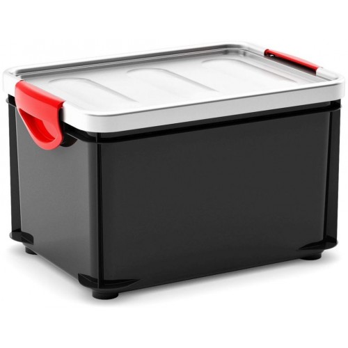 KIS CLIPPER BOX M 20L 40x28,5x24,5cm černý/šedé víko KIS CLIPPER BOX M 20L 40x28,5x24,5cm černý/šedé víko