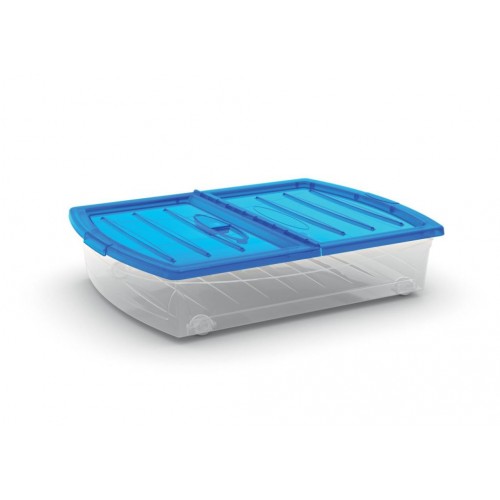 KIS SPINNING BOX XL 56L 77x58,5x17,5cm transparent / modré víko KIS SPINNING BOX XL 56L 77x58,5x17,5cm transparent / modré víko