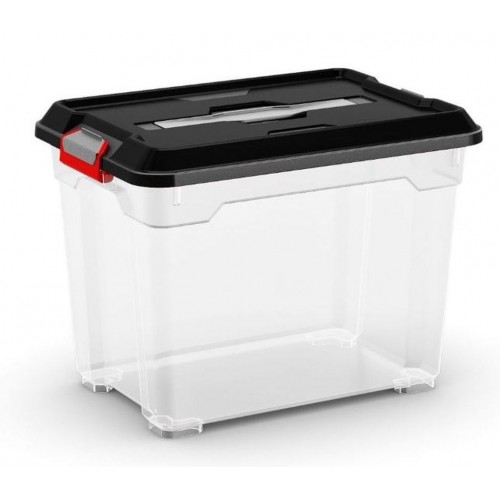 KIS MOOVER BOX S 18L 38x26,5x28,5cm transparent/černý