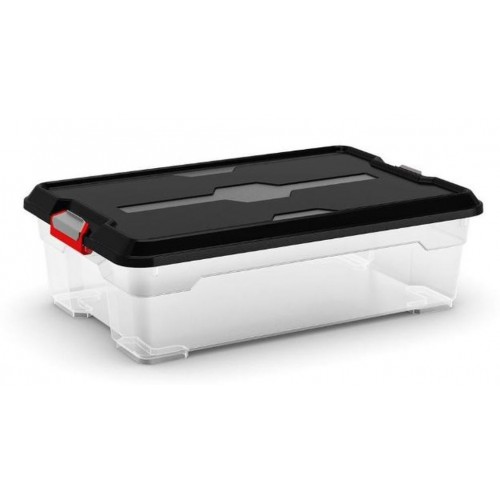 KIS MOOVER BOX M 27L 58x38x18cm transparent/černý KIS MOOVER BOX M 27L 58x38x18cm transparent/černý