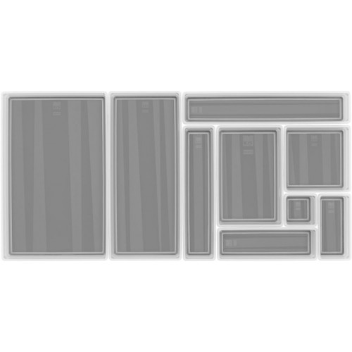 KIS SISTEMO SET 6ks Organizér 39x24x5cm transparentní/šedý