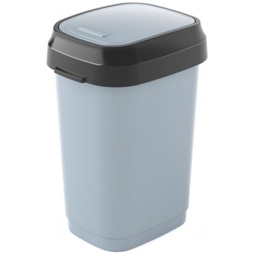 KIS DUAL SWING BIN L 50L odpadkový koš 31x42x62cm šedý KIS DUAL SWING BIN L 50L odpadkový koš 31x42x62cm šedý