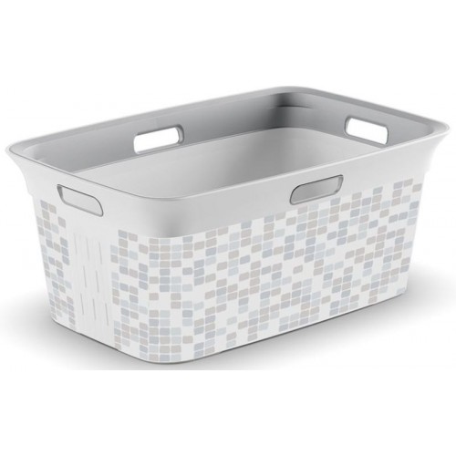 KIS CHIC BASKET MOSAIC 45L koš na čisté prádlo 59x39x27cm KIS CHIC BASKET MOSAIC 45L koš na čisté prádlo 59x39x27cm
