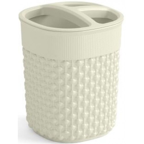 KIS FILO kelímek na zubní kartáčky 9x9x12cm krémový