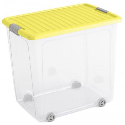 KIS W BOX XL 78L 57x39x52cm transparentní/žluté víko