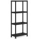 KIS PLUS 60/4 regál 60x30x135cm, 4 police, černý