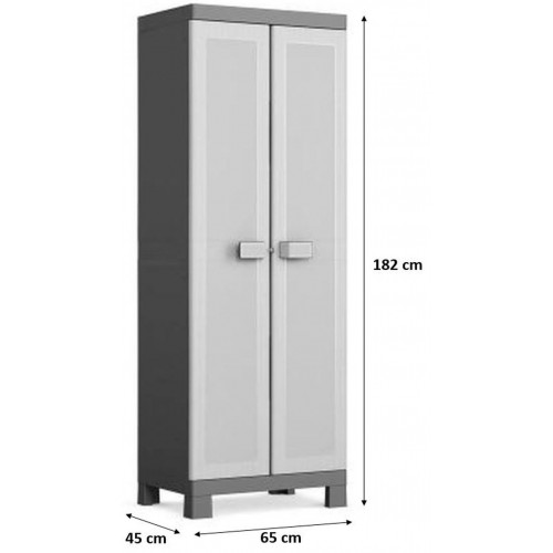 KIS LOGICO HIGH skříň 65x45x182cm grey/black 9634000