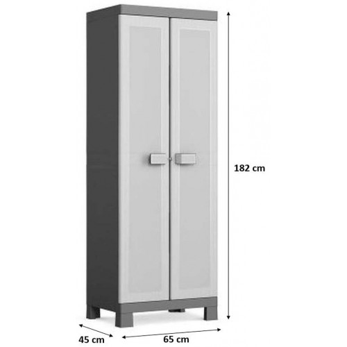 KIS LOGICO UTILITY skříň 65x45x182cm grey/black 9636000