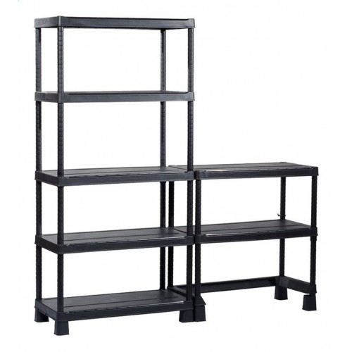 KIS PLUS OPEN BASE MAXI regál 180x45x182cm, 7 polic, černý