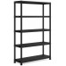 KIS PLUS 120/5 regál 187x120x40 cm, černá 9502