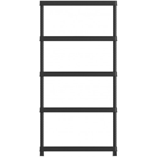 KIS PLUS 80/5 regál 187x80x40 cm, černá 9504 KIS PLUS 80/5 regál 187x80x40 cm, černá 9504
