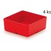 Kistenberg UNITE BOX Sada 4 plastových boxů na nářadí, 11x11x11,2cm, červená KBS1111