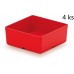 Kistenberg UNITE BOX Sada 4 plastových boxů na nářadí, 11x11x11,2cm, červená KBS1111