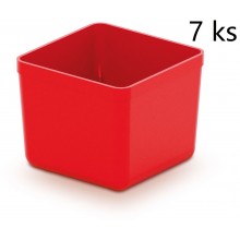 Kistenberg UNITE BOX Sada 7 plastových boxů na nářadí, 5,5x5,5x16,5cm, červená KBS55-3020