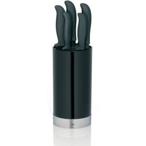 KELA Sada kuchyňských nožů 5 ks ve stojanu ACIDA černá KL-11287 KELA Sada kuchyňských nožů 5 ks ve stojanu ACIDA černá KL-11287