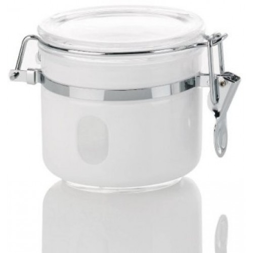 KELA Dóza na čaj a kávu akrylová 0,5 L TIA - bílá KL-15675