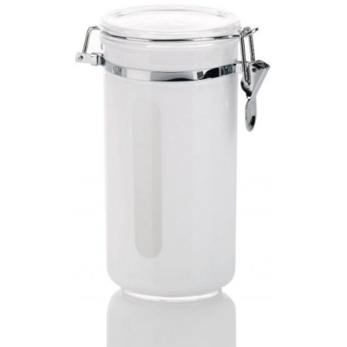 KELA Dóza na čaj a kávu akrylová 1 L TIA - bílá KL-15677