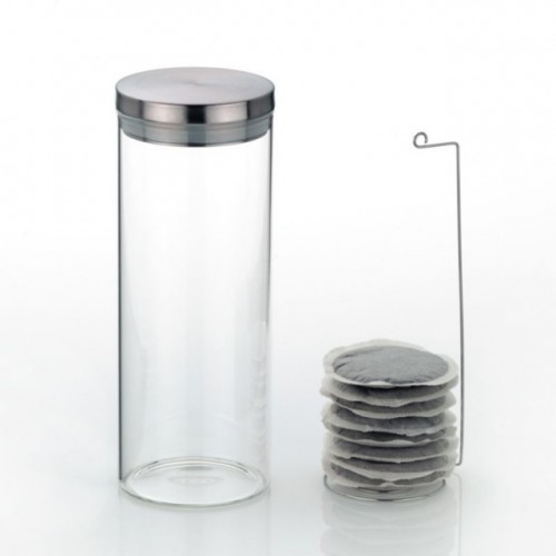 KELA Dóza na čaj a kávu skleněná 1 L KL-19100