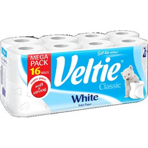 KLEENEX Welcomes Veltie Toaletní papír 16 rolí, 2-vrstvý, bílý 4100222