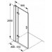 KLUDI ESPRIT otočné dveře 900 mm, levé 56T0999L