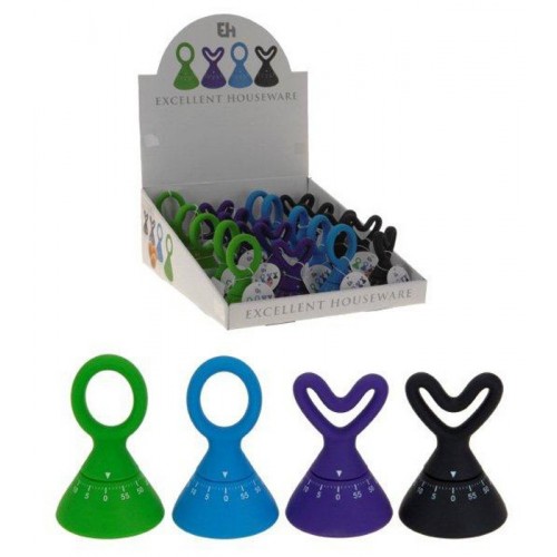 KAISERHOFF Minutka plastová srdce, černá KO-935999cern