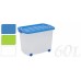 KAISERHOFF Úložný box pojízdný s klip víkem 60 l 60x38x44 cm modrá KO-Y54630120modr