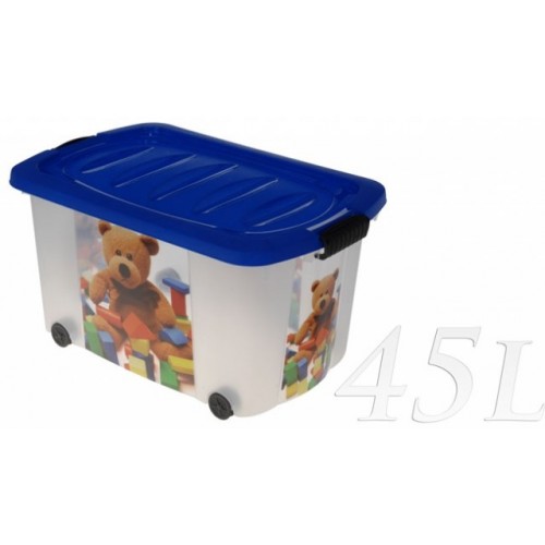KAISERHOFF Úložný box dětský pojízdný 45l 45x60x30 cm KO-Y54660130modr
