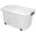 KAISERHOFF Úložný box pojízdný s klip víkem 45 l plastový 60x40x32 cm cm bílý KO-Y54980690