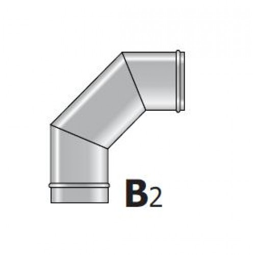 Koleno kouřové 80/90° pro kamna na pelety EC90/80